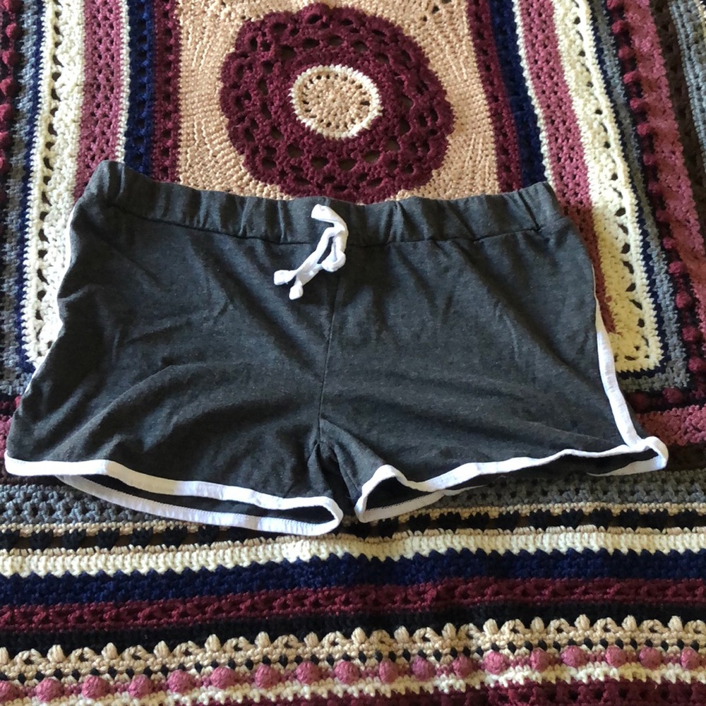 Gray and White Juniors Sleep Shorts - XL